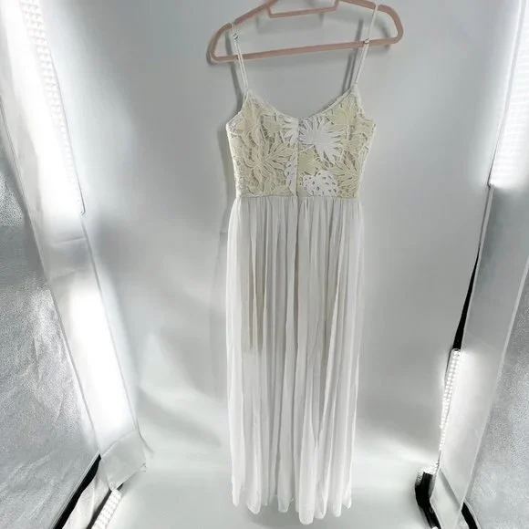 Dress the Population Asha Lace and Chiffon Gown size S NEW - Picture 5 of 13